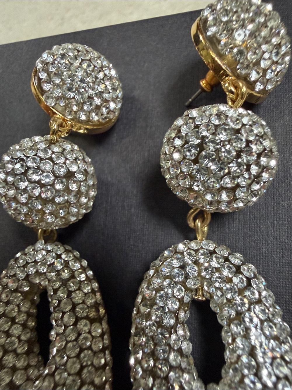 J. Crew Crystal Bold Statement Dangle Earrings - Picture 6 of 6